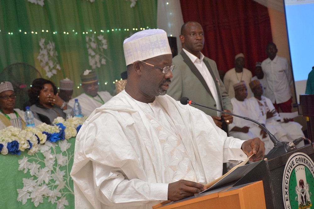 Alh Ibrahim Hassan Dankwambo Governor of Gombe State Giving his Speech