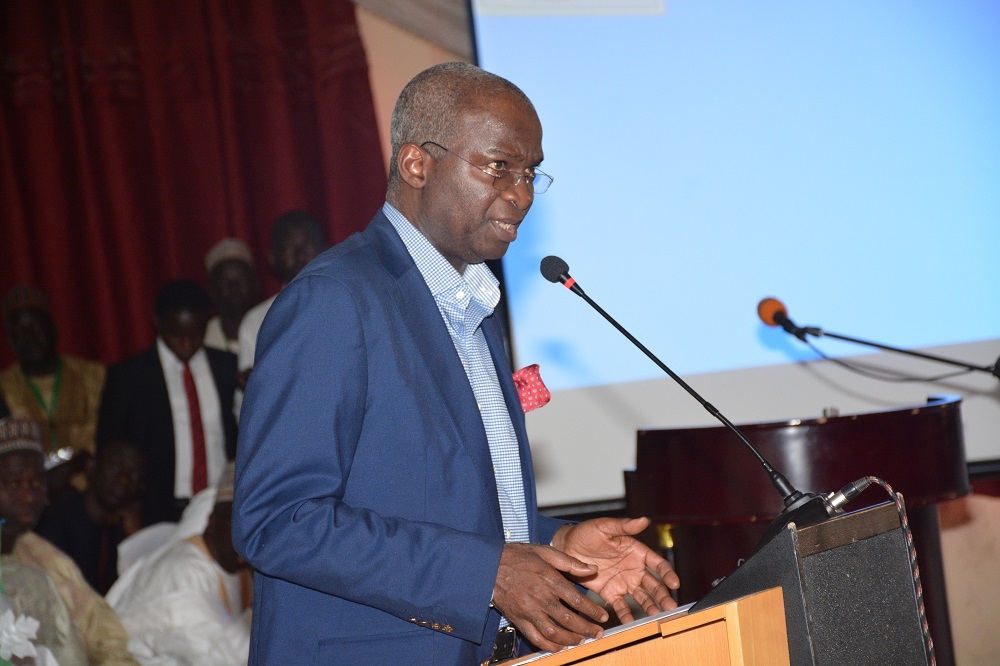 Minister of Power Works and Housing HM Babatunde Fashola SAN Giving his Speech