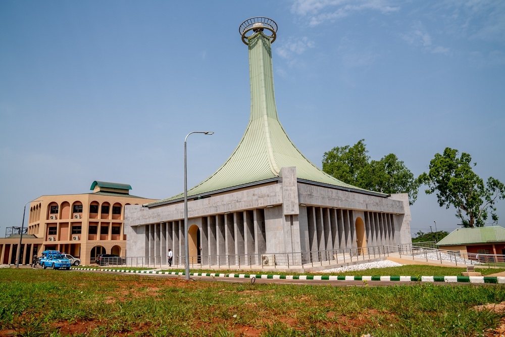 View  of the completed Zik Mausoleum and Conference Centre built in honour of the first President of Nigeria   Late Rt  Hon  Nnamdi Azikiwe  in Onitsha  Anambra State during an inspection tour by the  Hon  Minister of Power  Works   Housing  Mr Babatunde Fashola  SAN and his  Labour and  Employment counterpart  Dr  Chris Ngige on Monday 10th  December 2018