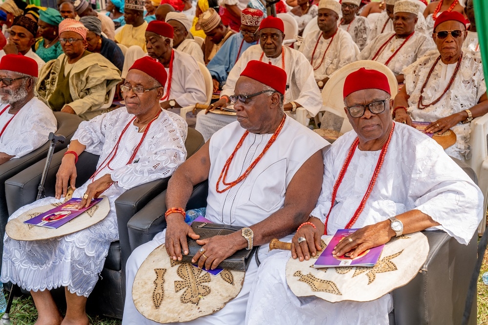 Mission Accomplished 23 Years After   Cross Section of the Red Cap Chiefs and other Guests   during the official Commissioning of the Zik Mausoleum and Conference Centre  built in honour of the first President of Nigeria   Late Rt  Hon  Nnamdi Azikiwe  at the Inosi     Onira Retreat in Onitsha  Anambra State on Thursday 24th  January 2019