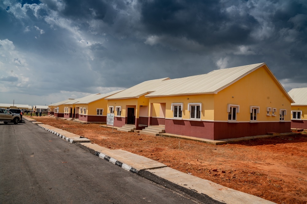 A view of the Homes built by the Federal Government under the National Housing Programme in Lafia, Nasarawa State during an inspection visit by the Hon. Minister of Works and Housing, Mr Babatunde Fashola, SAN  on Tuesday, 21st September 2021