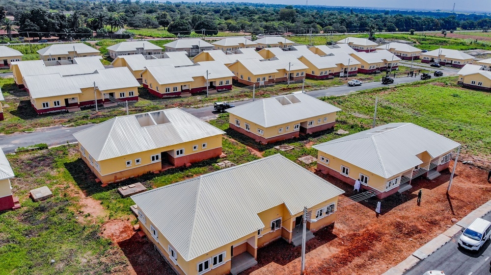 A view of the Homes built by the Federal Government under the National Housing Programme in Lafia, Nasarawa State during an inspection visit by the Hon. Minister of Works and Housing, Mr Babatunde Fashola, SAN  on Tuesday, 21st September 2021.