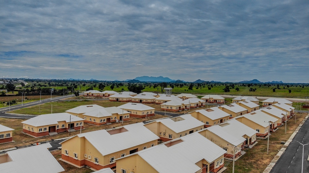 A view of the Homes built by the Federal Government under the National Housing Programme in Bauchi, Bauchi State  during an inspection visit by the Hon. Minister of Works and Housing, Mr Babatunde Fashola, SAN on Thursday, 23rd September 2021. 