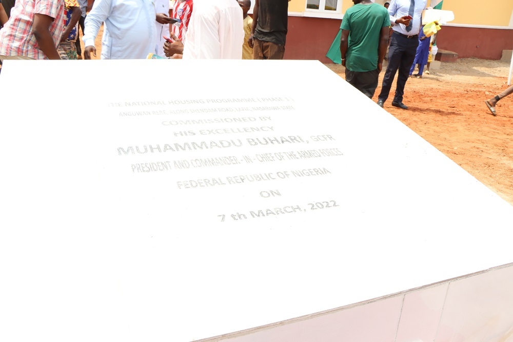 OFFICIAL COMMISSIONING OF THE NATIONAL HOUSING PROGRAMME IN NASARAWA STATE