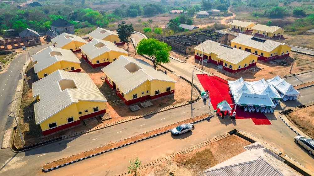 AERIAL VIEW: OFFICIAL COMMISSIONING OF HOUSING PROJECTS UNDER THE NATIONAL HOUSING PROGRAMME (NHP) PHASE 1 IN KWARA STATE, ON FRIDAY 16TH OF DECEMBER, 2022.