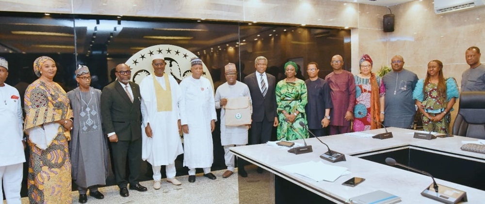 Minister of Housing and Urban Development, Arc. Ahmed Musa Dangiwa during the courtesy visit by the Fiscal Responsibility Commission (FRC) at the Ministry's headquarters in Abuja, Tuesday 28th November 2023