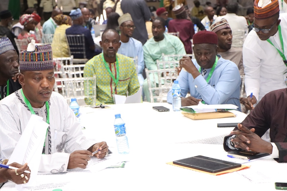 L – R. Director Urban and Regional Dev. Department, Dr. Olakunde Akinola, Mr. Kolapo Raheem, Director, Planning, Research and Statistics, Permanent Secretary, Federal Ministry of Works and Housing, Mr. Mahmuda Mamman, Mallam Rabiu Yunusa, Permanent Secretary, Kaduna State Ministry of Housing and Urban Development, Mrs. Lucy Uzodima, Director Public Building and Housing Development and Director, Engineering Services Dept, Engr. Cyril Onyeneke at the 12th Meeting of the National Council on Lands, Housing and Urban Development holding at Umaru Musa Yar Adua Conference Centre, Independence Way, Kaduna, Kaduna State on the 13th – 17th November, 2023