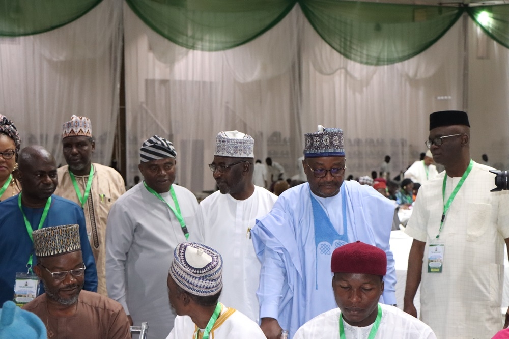 L – R. Director Urban and Regional Dev. Department, Dr. Olakunde Akinola, Mr. Kolapo Raheem, Director, Planning, Research and Statistics, Permanent Secretary, Federal Ministry of Works and Housing, Mr. Mahmuda Mamman, Mallam Rabiu Yunusa, Permanent Secretary, Kaduna State Ministry of Housing and Urban Development, Mrs. Lucy Uzodima, Director Public Building and Housing Development and Director, Engineering Services Dept, Engr. Cyril Onyeneke at the 12th Meeting of the National Council on Lands, Housing and Urban Development holding at Umaru Musa Yar Adua Conference Centre, Independence Way, Kaduna, Kaduna State on the 13th – 17th November, 2023