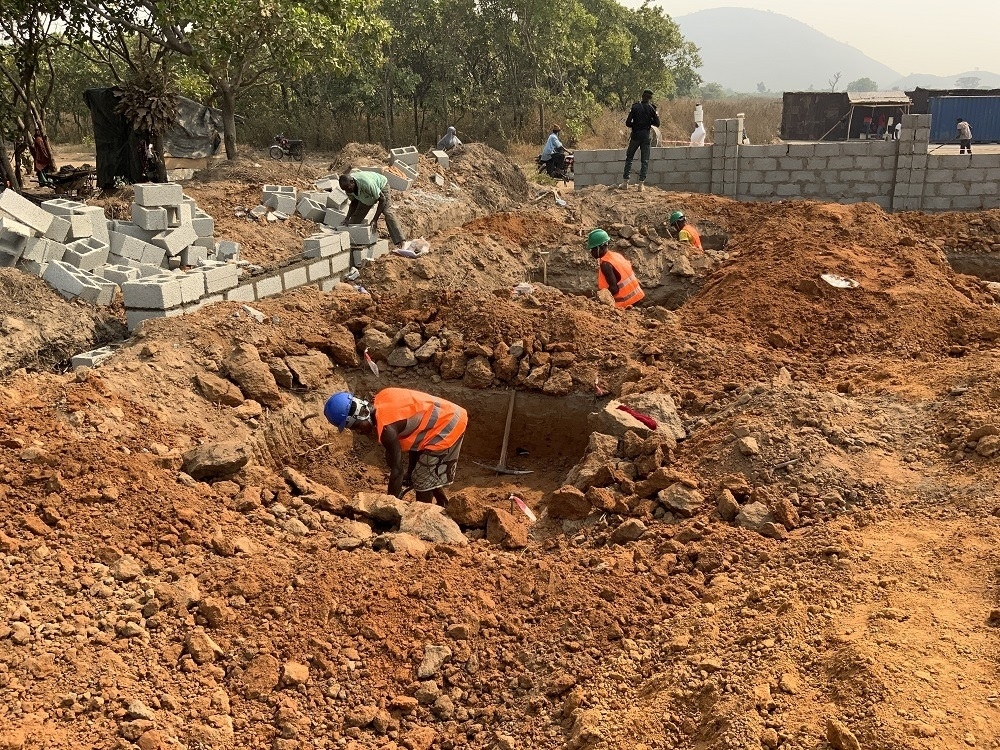 The Honourable Minister of Housing and Urban Development, Arch. Ahmed Musa Dangiwa, the Hon. Minister of State, Abdullahi Tijjani Gwarzo, Permanent Secretary, Dr. Marcus Ogunbiyi and Some Directors inspect work at the site for the proposed Renewed Hope City at Karsana Estate Phase 3, Abuja