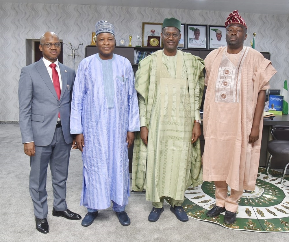 HON. MINISTER OF HOUSING AND URBAN DEVELOPMENT, ARC. AHMED MUSA DANGIWA AT A MEETING WITH THE NEW MANAGEMENT TEAMS OF THE FEDERAL MORTGAGE BANK OF NIGERIA (FMBN) AND THE FEDERAL HOUSING AUTHORITY (FHA) ON MONDAY 19TH FEBRUARY 2024