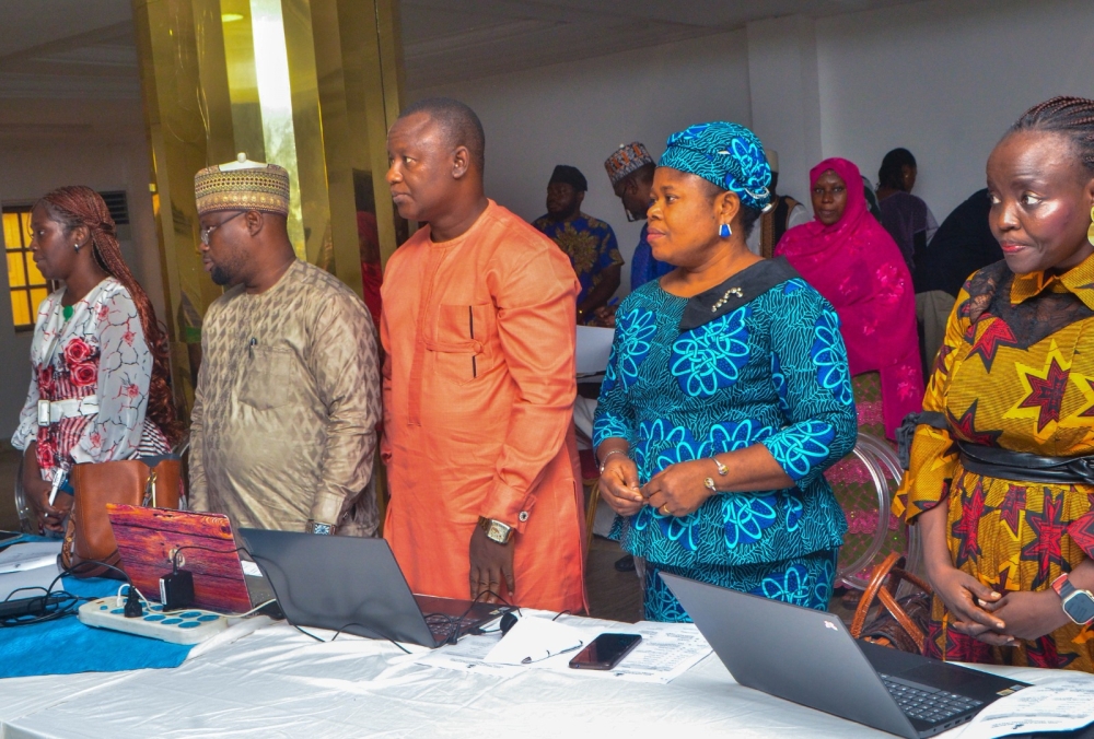 The Permanent Secretary, Federal Ministry of Housing and Urban Development Dr. Marcus O. Ogunbiyi and participants in  a 2-day Retreat on the Ministerial Performance Management System (MPMS), held at De Bentley Hotel, Utako, Abuja on Friday  10th- Saturday 11th, May, 2024