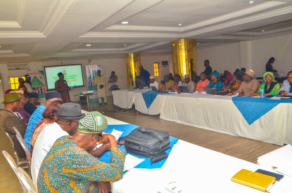 The Permanent Secretary, Federal Ministry of Housing and Urban Development Dr. Marcus O. Ogunbiyi and participants in  a 2-day Retreat on the Ministerial Performance Management System (MPMS), held at De Bentley Hotel, Utako, Abuja on Friday  10th- Saturday 11th, May, 2024