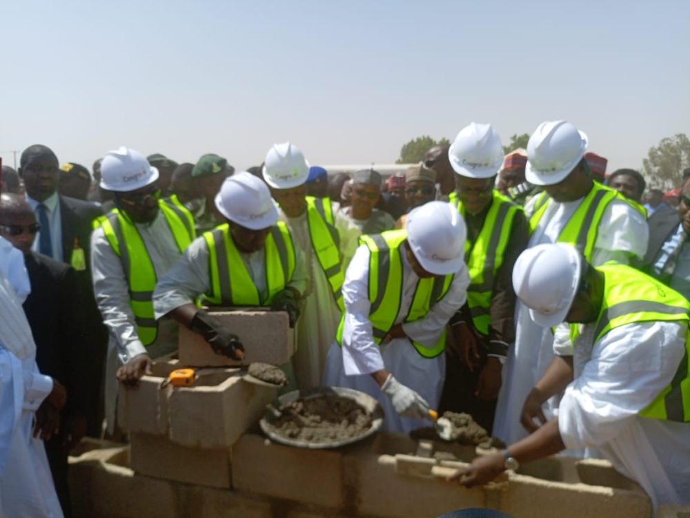 The groundbreaking ceremony of the Federal Government 500 Housing Units Renewed Hope Housing City, Lambu, Tofa LGA, Kano State