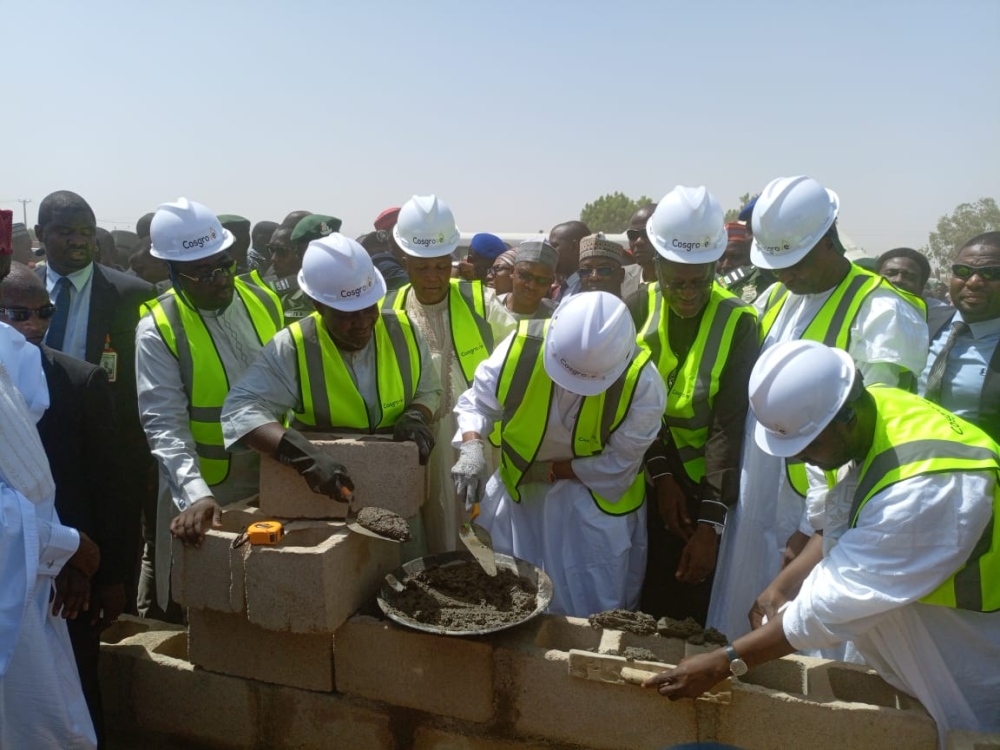 The groundbreaking ceremony of the Federal Government 500 Housing Units Renewed Hope Housing City, Lambu, Tofa LGA, Kano State