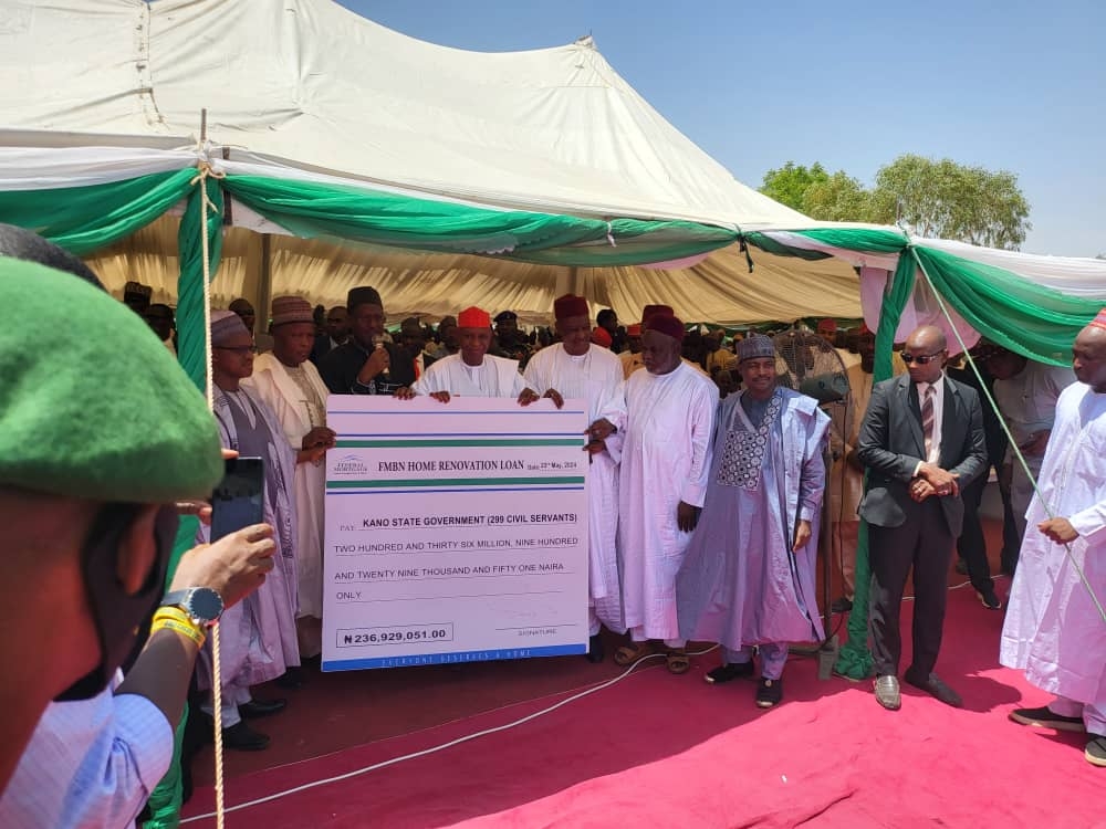 The groundbreaking ceremony of the Federal Government 500 Housing Units Renewed Hope Housing City, Lambu, Tofa LGA, Kano State