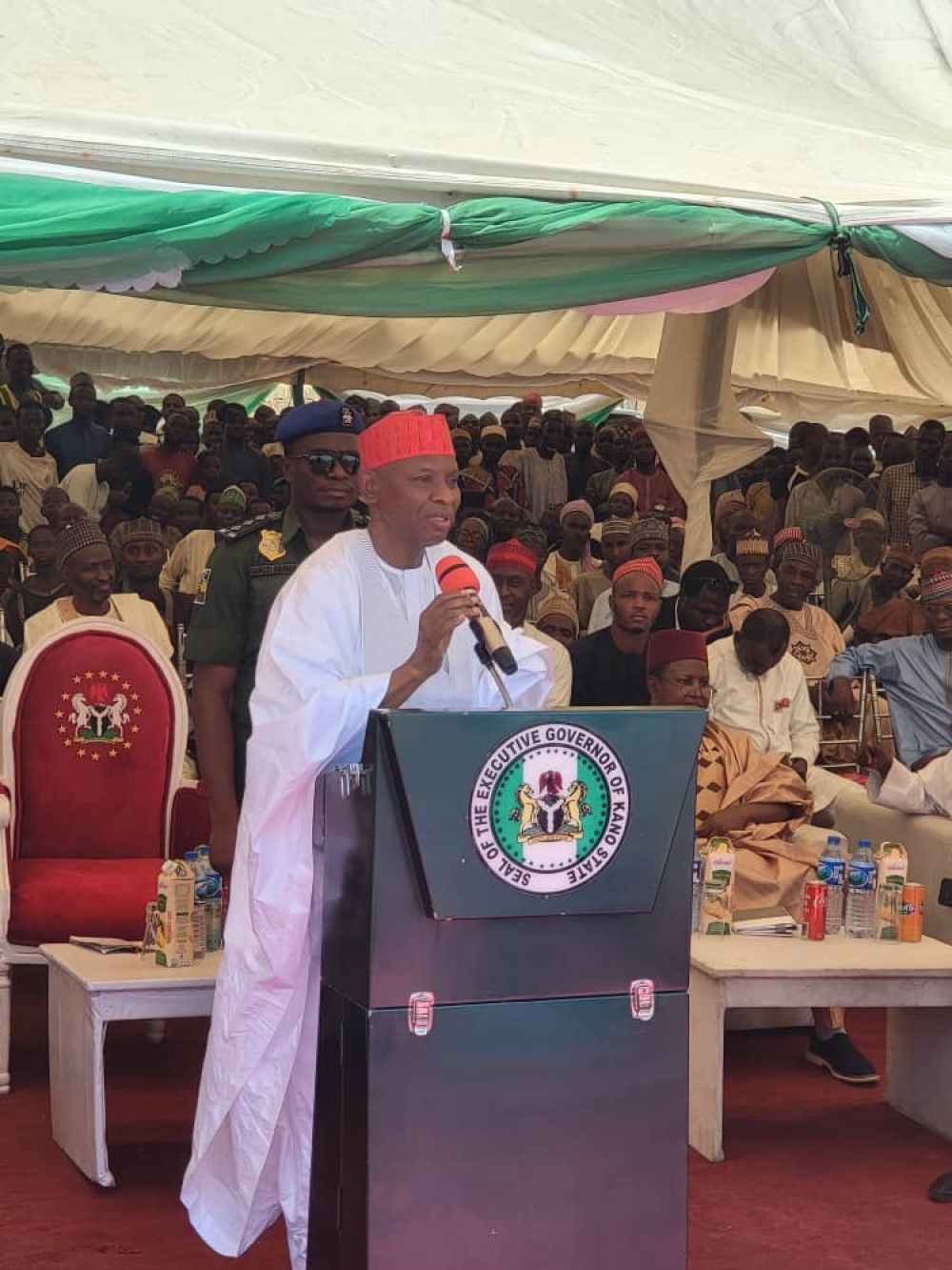 The groundbreaking ceremony of the Federal Government 500 Housing Units Renewed Hope Housing City, Lambu, Tofa LGA, Kano State