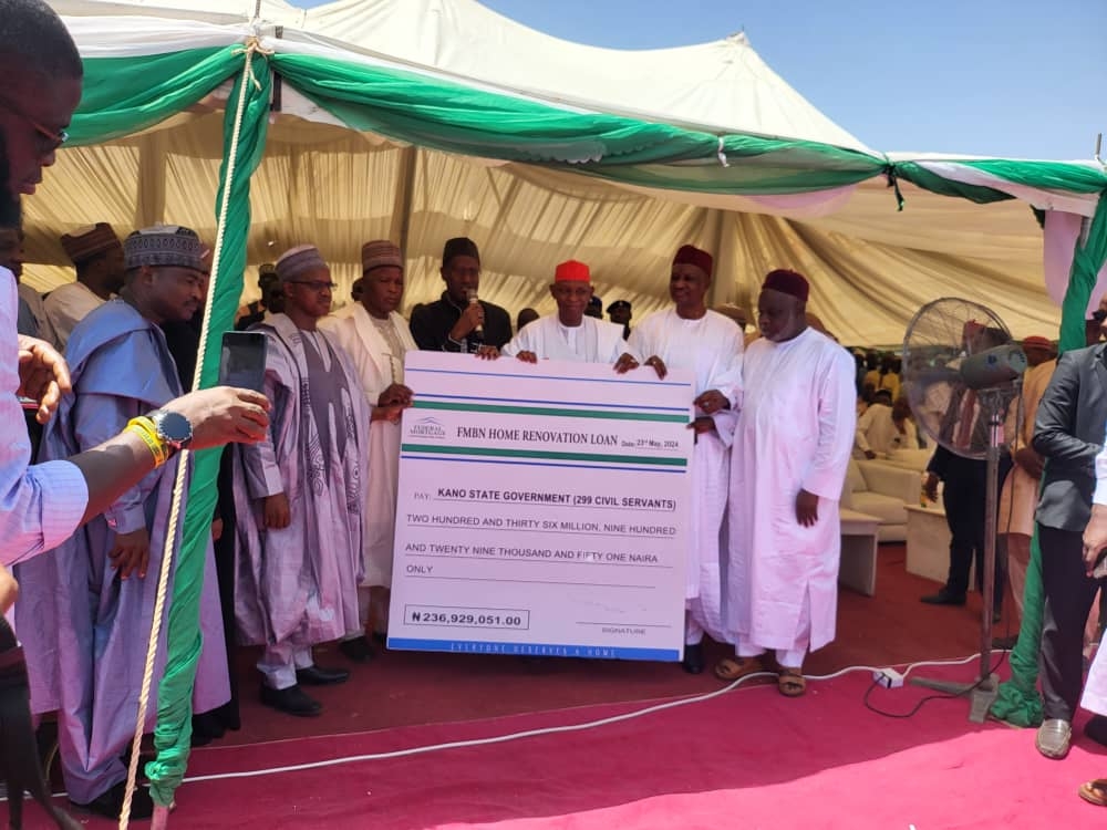 The groundbreaking ceremony of the Federal Government 500 Housing Units Renewed Hope Housing City, Lambu, Tofa LGA, Kano State