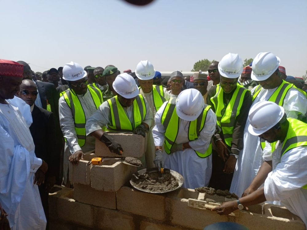 The groundbreaking ceremony of the Federal Government 500 Housing Units Renewed Hope Housing City, Lambu, Tofa LGA, Kano State