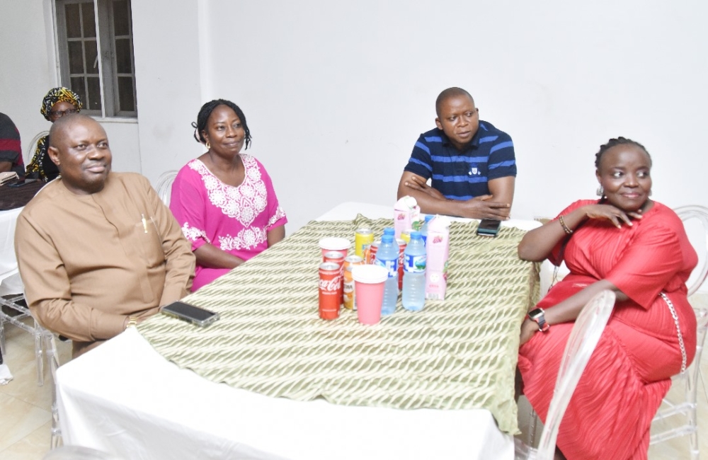 Federal Ministry of Housing and Urban Development Permanent Secretary, Dr. Marcus O. Ogunbiyi, the wife and management staff of the Ministry in a dinner party after the Retreat on the Ministerial Performance Management System (MPMS) held at De Bentley Hotel, Abuja on the 11th May, 2024.