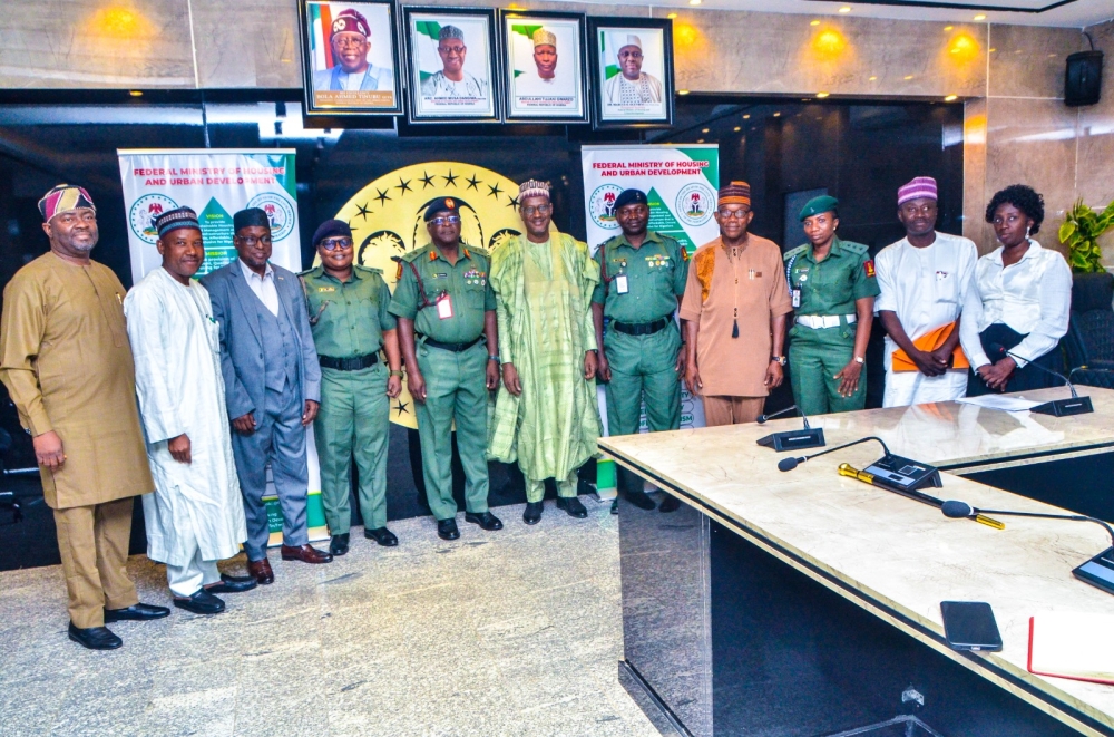 Courtesy visit of MD/CEO Nigerian Army Post Service Housing Development Limited, Major Gen JD Omale to the Hon Minister,  Housing and Urban Development,  Tuesday,  July 16th, 2024