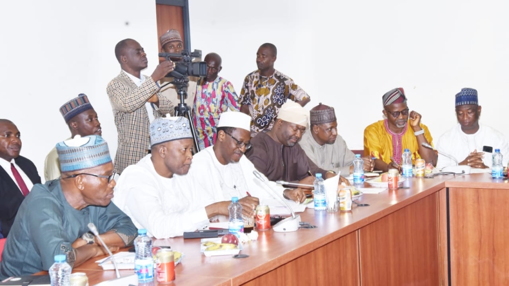 Hon. Minister, Arc. Ahmed Musa Dangiwa, Hon Minister of State, His Excellency Engr. (Dr.) Abdullahi Tijjani Muhammad Gwarzo and management staff of the Ministry with Senate Committee on Lands, Housing and Urban Development on the 17th July, 2024