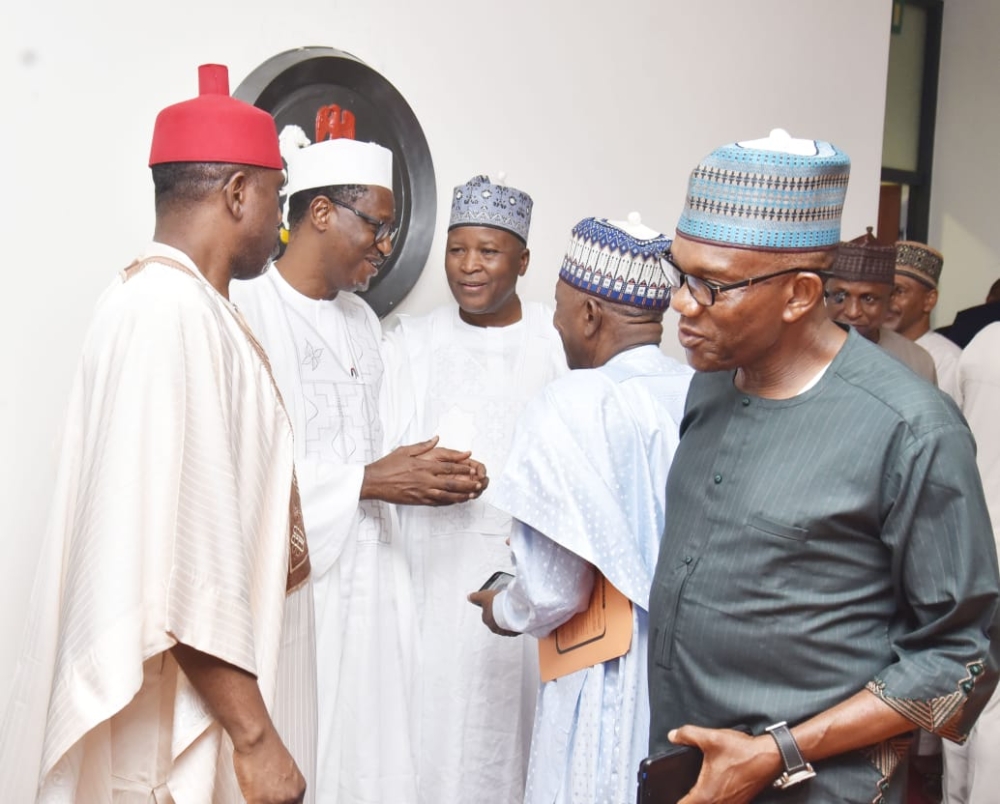 Hon. Minister, Arc. Ahmed Musa Dangiwa, Hon Minister of State, His Excellency Engr. (Dr.) Abdullahi Tijjani Muhammad Gwarzo and management staff of the Ministry with Senate Committee on Lands, Housing and Urban Development on the 17th July, 2024