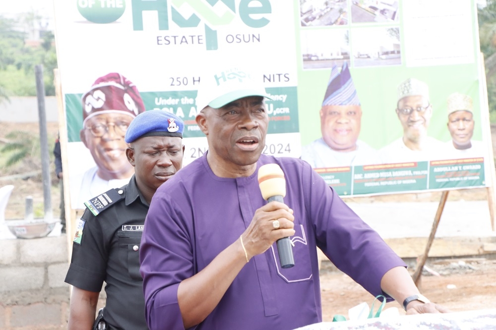 Ground-Breaking Of The 250-Housing Unit Renewed Hope Estate In Osun State On Tuesday, July 2, 2024