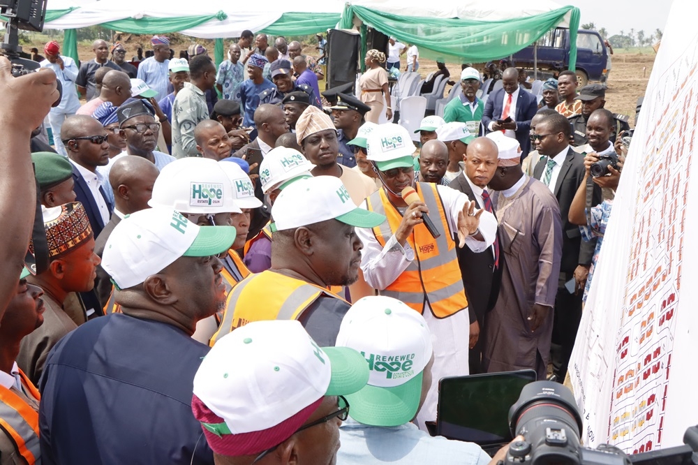 Ground-Breaking Of The 250-Housing Unit Renewed Hope Estate In Osun State On Tuesday, July 2, 2024