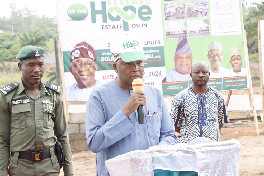 Ground-Breaking Of The 250-Housing Unit Renewed Hope Estate In Osun State On Tuesday, July 2, 2024