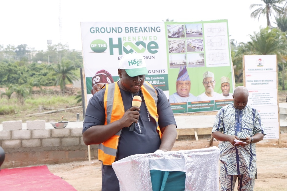 Ground-Breaking Of The 250-Housing Unit Renewed Hope Estate In Osun State On Tuesday, July 2, 2024