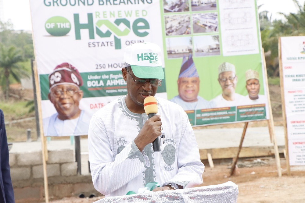 Ground-Breaking Of The 250-Housing Unit Renewed Hope Estate In Osun State On Tuesday, July 2, 2024