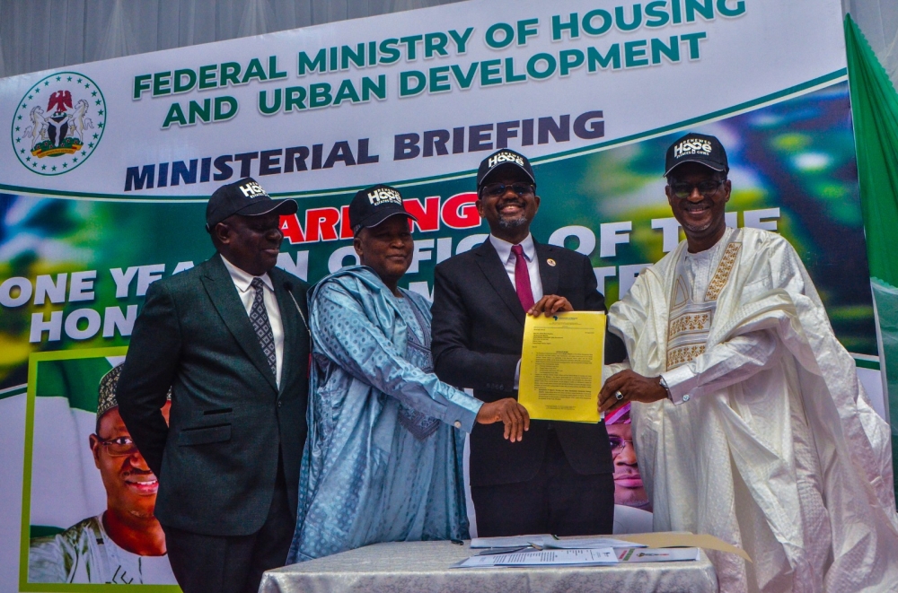 Ministerial Briefing Marking one Year in office of the Honourable Minister Of Housing &Urban development Arc. Ahmed Musa Dangiwa; and Hon. Minister of State for Housing and urban Development, Eng. Abdullahi Tijjani Gwarzo. Thursday 22nd-08-2024