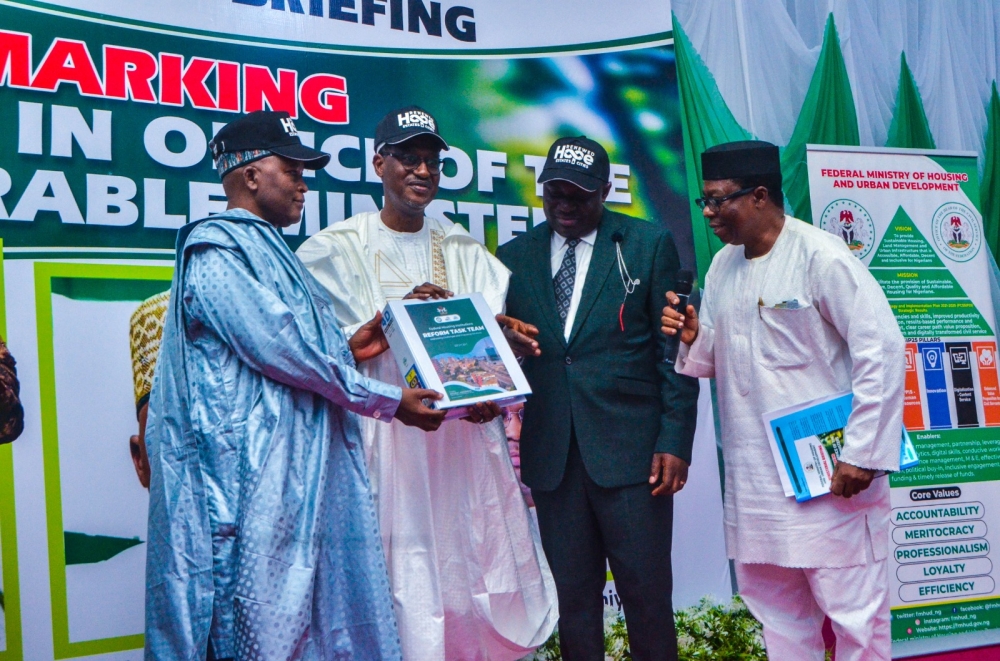 Ministerial Briefing Marking one Year in office of the Honourable Minister Of Housing &Urban development Arc. Ahmed Musa Dangiwa; and Hon. Minister of State for Housing and urban Development, Eng. Abdullahi Tijjani Gwarzo. Thursday 22nd-08-2024