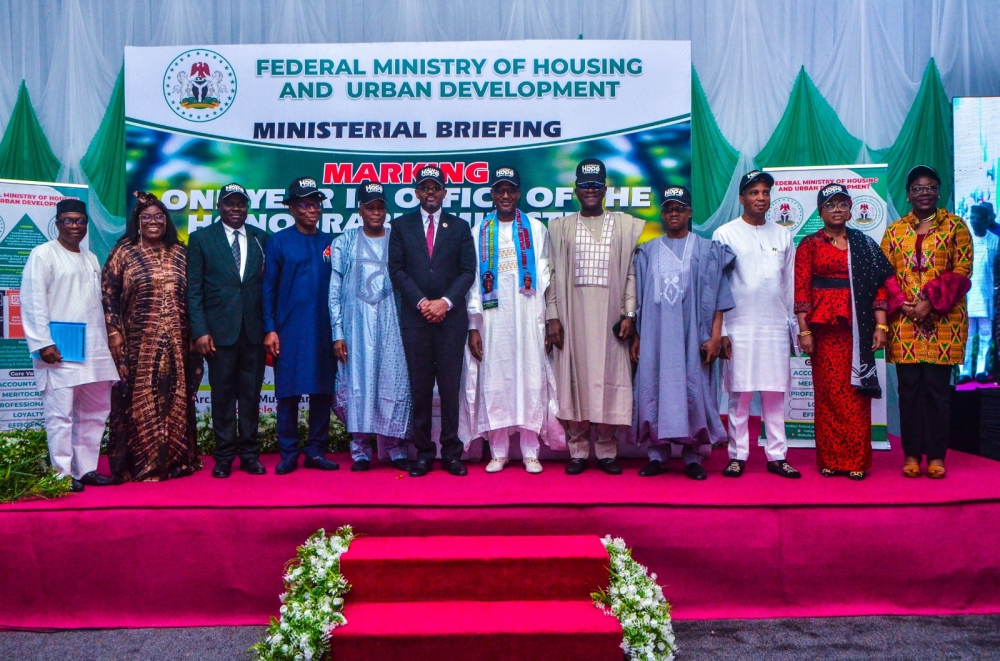 Ministerial Briefing Marking one Year in office of the Honourable Minister Of Housing &Urban development Arc. Ahmed Musa Dangiwa; and Hon. Minister of State for Housing and urban Development, Eng. Abdullahi Tijjani Gwarzo. Thursday 22nd-08-2024