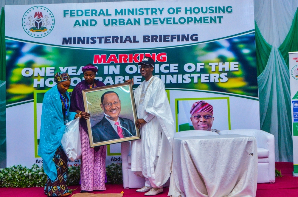 Ministerial Briefing Marking one Year in office of the Honourable Minister Of Housing &Urban development Arc. Ahmed Musa Dangiwa; and Hon. Minister of State for Housing and urban Development, Eng. Abdullahi Tijjani Gwarzo. Thursday 22nd-08-2024