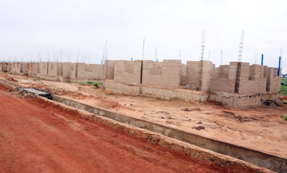 Inspection visit of Renewed Hope Housing Estate, Lafiya, Nassarawa State by the Director (Public Building & Housing Development), QS Pemi Temitope in company of the Director (Press & Public Relations),  Salisu Badamasi Haiba.