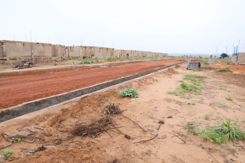 Inspection visit of Renewed Hope Housing Estate, Lafiya, Nassarawa State by the Director (Public Building & Housing Development), QS Pemi Temitope in company of the Director (Press & Public Relations),  Salisu Badamasi Haiba.