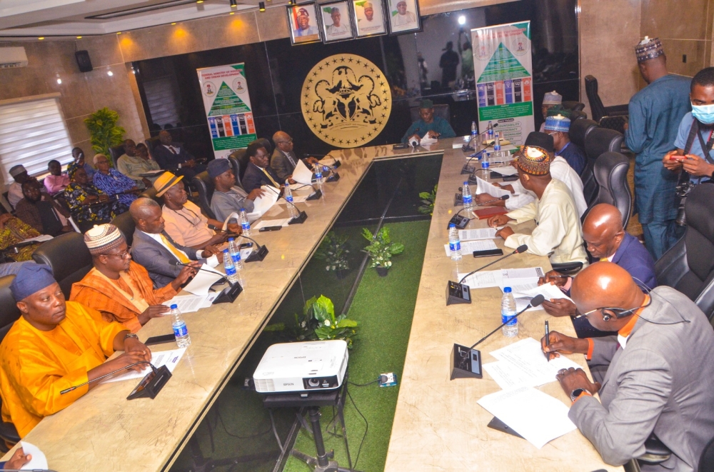 Minister of Housing and Urban Development Arc Ahmed Musa Dangiwa inaugurating members of Disciplinary Tribunal for the Registered Builders,  Tuesday,  October 29th, 2024