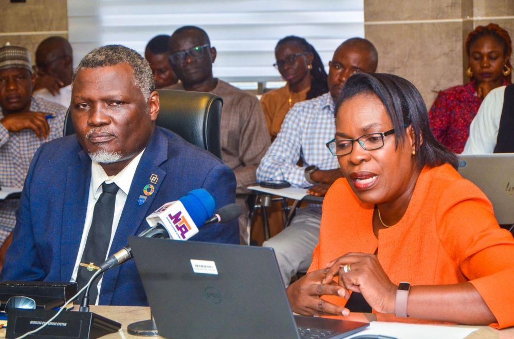 Hon Minister , Housing and Urban Development,  Arc. Ahmed Musa Dangiwa declaring open a Training Workshop on Green Buildings Practices for the Staff of Professional Developments of the Ministry,  Wednesday,  October 30th, 2024