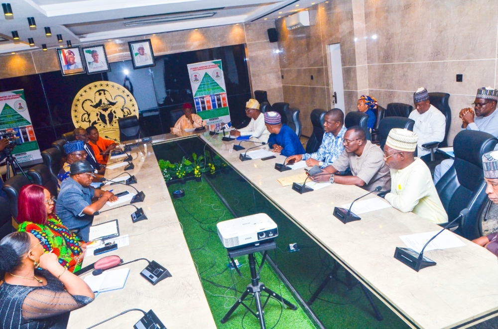 Hon Minister , Housing and Urban Development,  Arc. Ahmed Musa Dangiwa declaring open a Training Workshop on Green Buildings Practices for the Staff of Professional Developments of the Ministry,  Wednesday,  October 30th, 2024