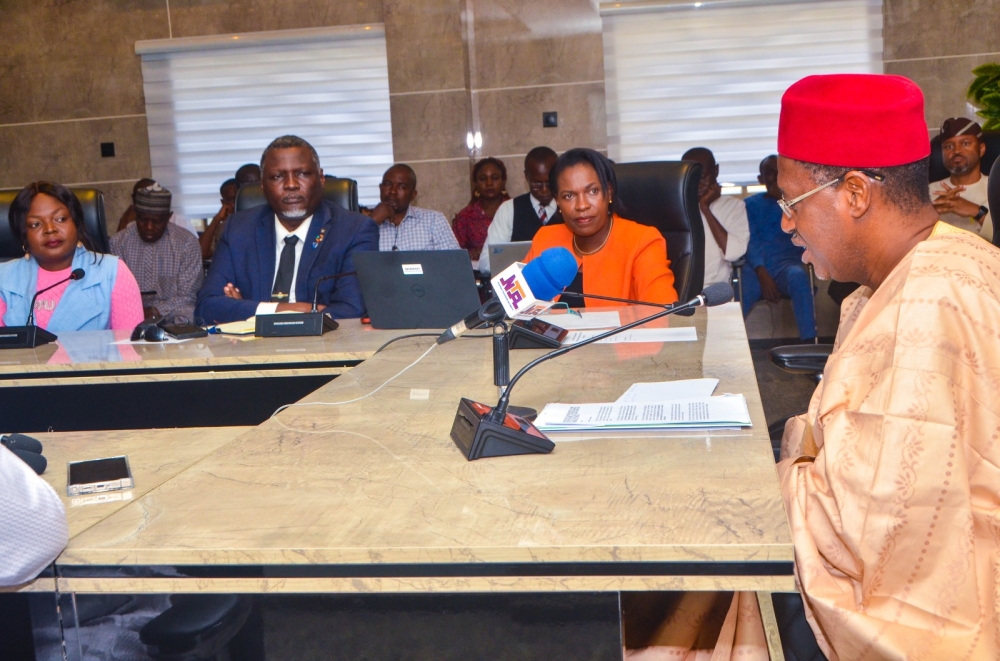 Hon Minister , Housing and Urban Development,  Arc. Ahmed Musa Dangiwa declaring open a Training Workshop on Green Buildings Practices for the Staff of Professional Developments of the Ministry,  Wednesday,  October 30th, 2024