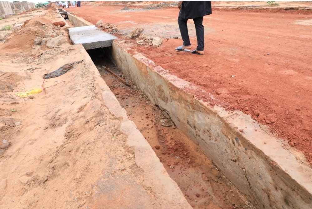 Inspection visit of Renewed Hope Housing Estate, Lafiya, Nassarawa State by the Director (Public Building & Housing Development), QS Pemi Temitope in company of the Director (Press & Public Relations),  Salisu Badamasi Haiba.