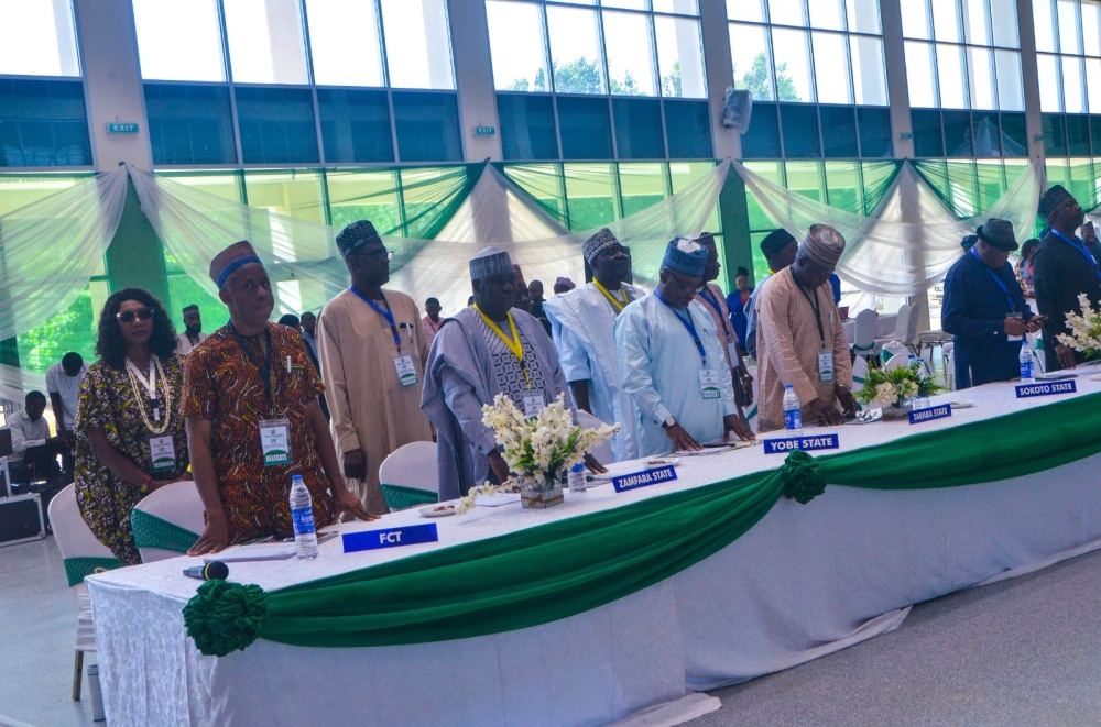 Presentation of the Technical Report of Directors' Meeting to the Permanent Secretary,  Federal Ministry of Housing and Urban Development,  Dr Marcus Ogunbiyi,  Chairman,  Body of Permanent Secretaries during the 13th Meeting of the National Council on Lands Housing and Urban Development by the Director Planning,  Research and Statistics,  Mohammed Bala Saulawa in Gombe State, Wednesday,  November 13th, November,  2024