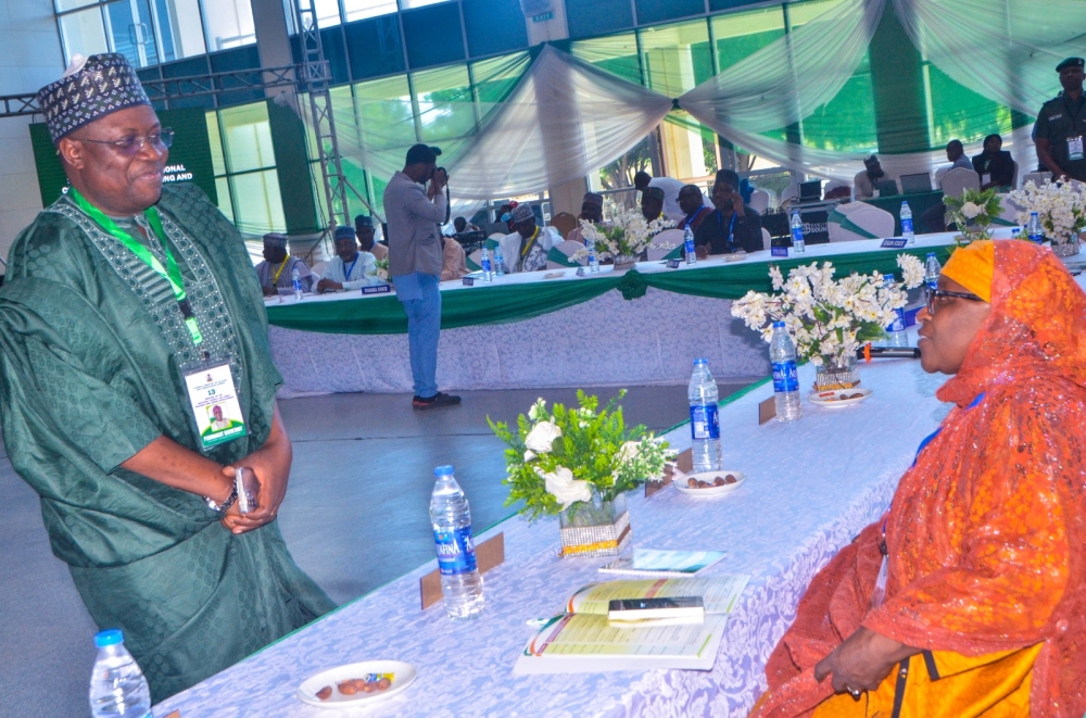 Presentation of the Technical Report of Directors' Meeting to the Permanent Secretary,  Federal Ministry of Housing and Urban Development,  Dr Marcus Ogunbiyi,  Chairman,  Body of Permanent Secretaries during the 13th Meeting of the National Council on Lands Housing and Urban Development by the Director Planning,  Research and Statistics,  Mohammed Bala Saulawa in Gombe State, Wednesday,  November 13th, November,  2024