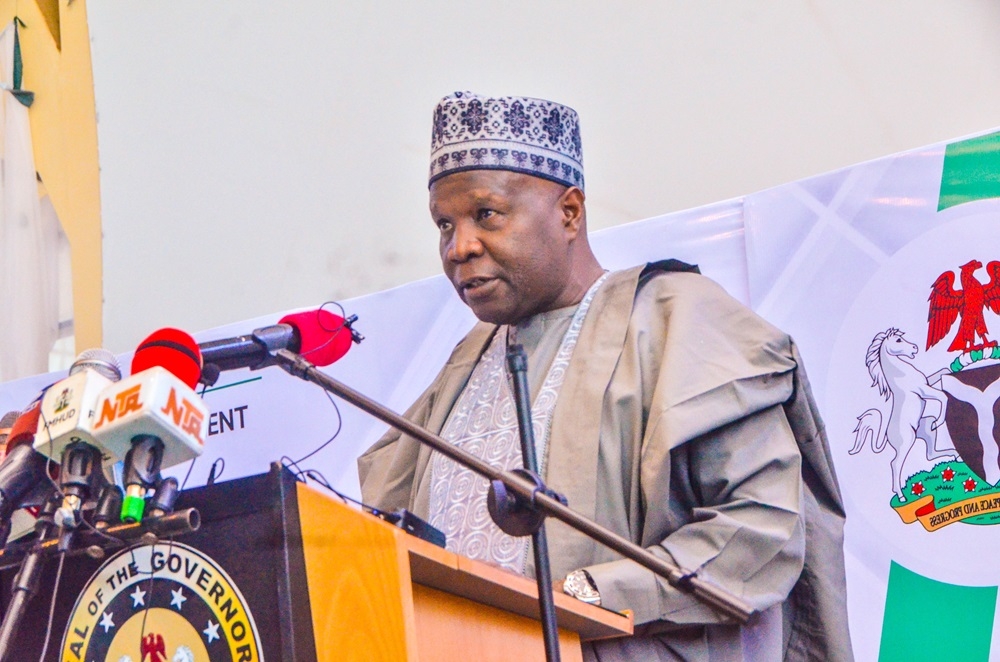 The Executive Governor of Gombe State, Ahjaji Muhammad Inuwa Yahaya, CON, the Hon. Minister of Housing and Urban Development, Arc. Ahmed Musa Dangiwa, FNIA, FICB, the Hon. Minister of State, Rt Hon. Yusuf Abdullahi Ata, Commissioners from the States and other dignitaries at the National Council Meeting of the Honourable Minister and Commissioners holding in Gombe, Gombe State on the 14th November, 2024