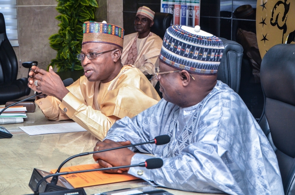 Meeting of the Hon Honourable Minister of State for Housing and Urban Development. Rt. Hon. Yusuf Abdullahi Ata with Directors/Heads of Units of the Ministry