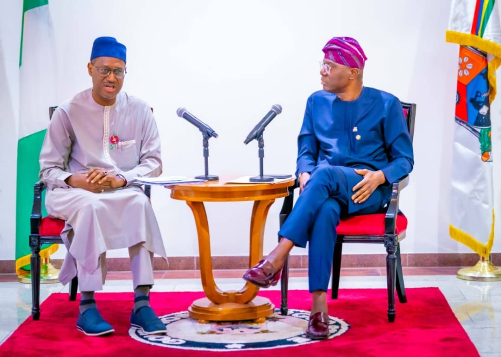 Courtesy visit of the Hon Minister,  Housing and Urban Development,  Arc Ahmed Dangiwa to Governor Babajide Sanwo-Olu at the Marina,  Lagos Government House,  Wednesday,  December 11th,  2024