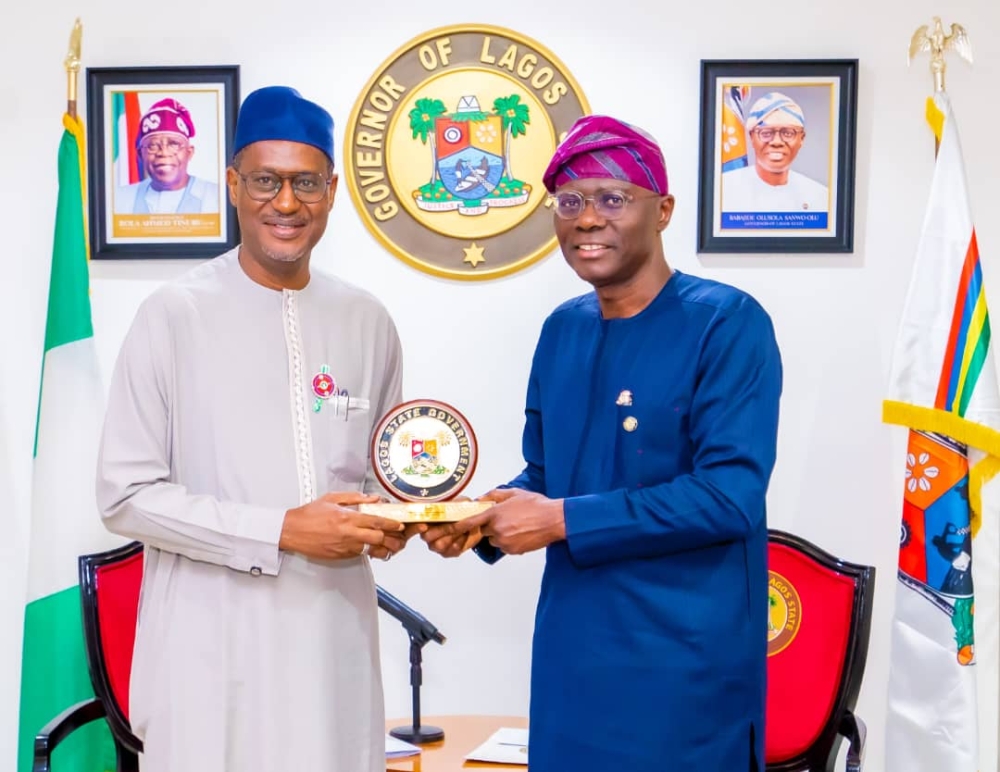 Courtesy visit of the Hon Minister,  Housing and Urban Development,  Arc Ahmed Dangiwa to Governor Babajide Sanwo-Olu at the Marina,  Lagos Government House,  Wednesday,  December 11th,  2024