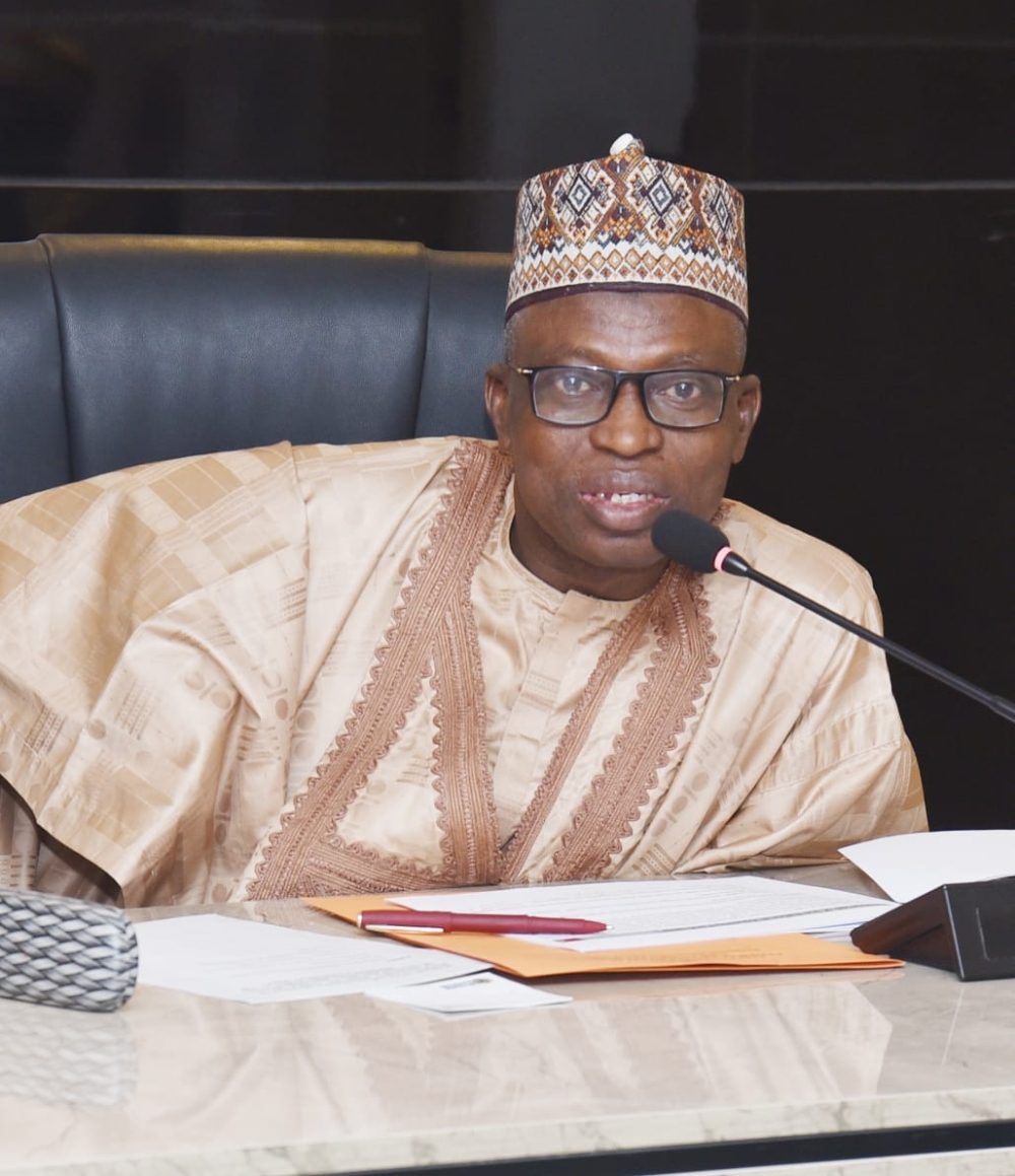 Hon Minister of State, Yusuf Abdullahi Ata and Permanent Secretary,  Dr Shuaib Belgore received briefings on the activities of Federal Mortgage Bank of Nigeria, presented by the MD , Shehu Usman Osidi, Tuesday,  28th January,  2025