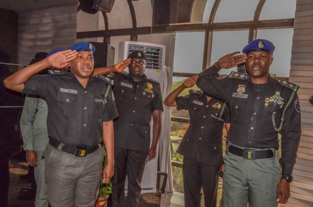 Occassion for the  decoration of four police officers attached to the Minister and Minister of State, Federal Ministry of Housing and Urban Development for their promotion, Tuesday,  21st January,  2025